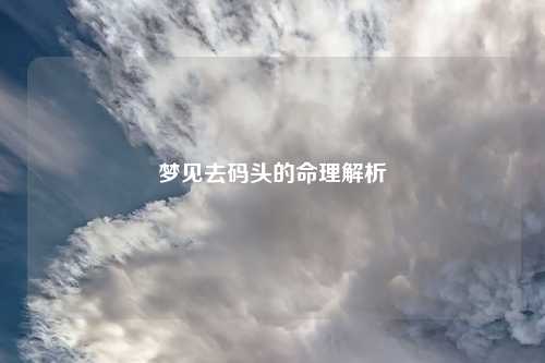 梦见去码头的命理解析