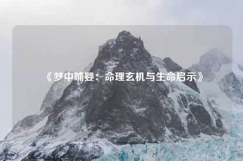 《梦中哺婴：命理玄机与生命启示》