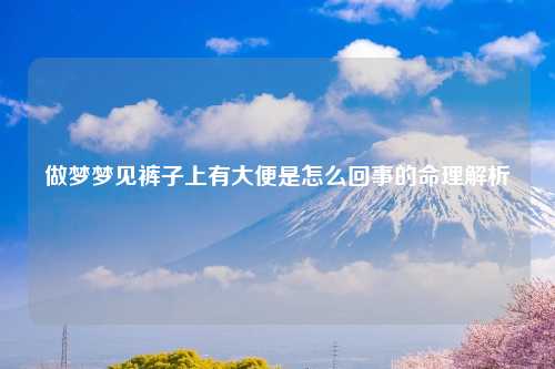 做梦梦见裤子上有大便是怎么回事的命理解析